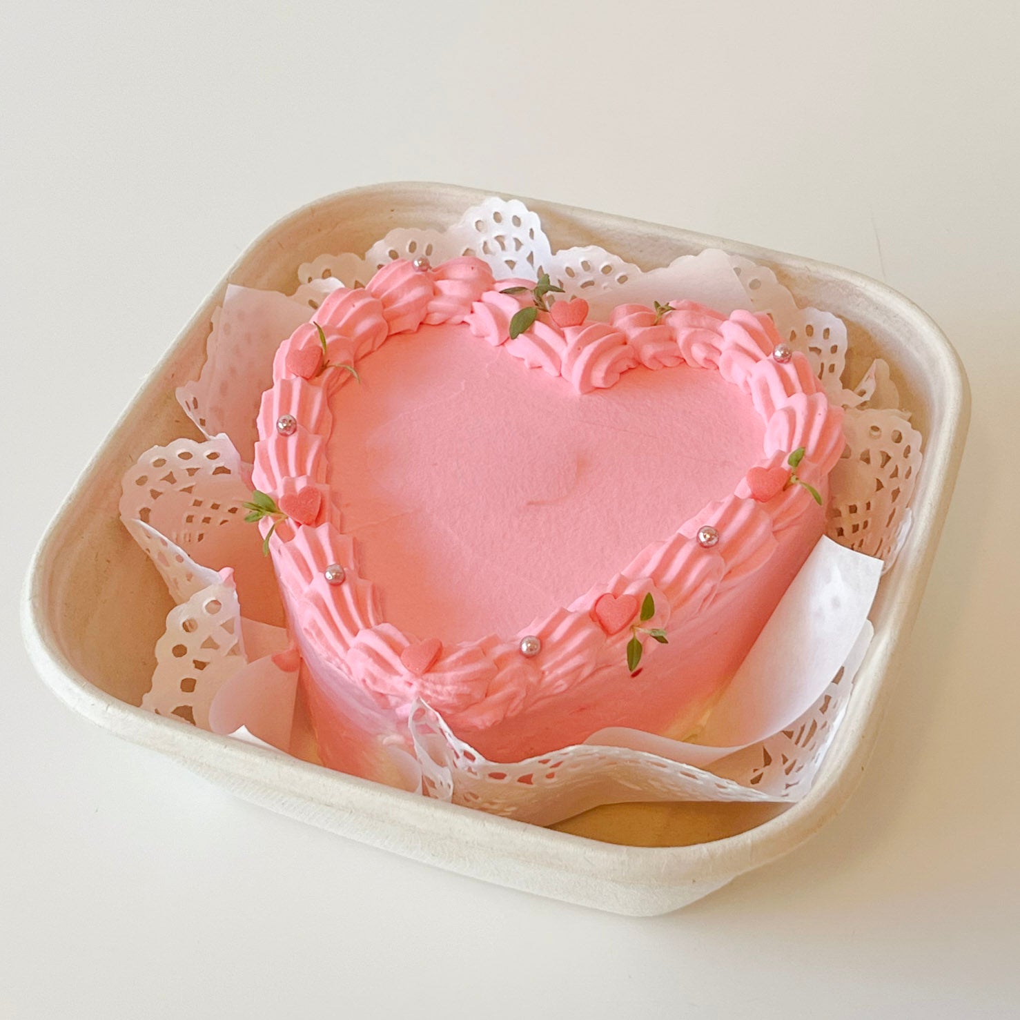 [box heart] Simple heart cake