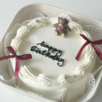 [box cake] basic cake with candle